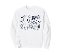 Boo-p Boo Fantasma Toca Nariz De Gato Halloween Sudadera