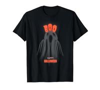 Boo para um Feliz Halloween Camiseta, Hombre, Negro, 3XL