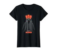 Boo para um Feliz Halloween Camiseta, Mujer, Negro, L