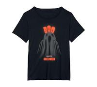 Boo para um Feliz Halloween Camiseta, Mujer Tallas Grandes, Negro, 6XL Grande