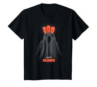Boo para um Feliz Halloween Camiseta, Niños, Negro, 12 años