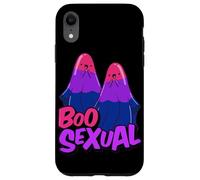 Boo Sexual Bisexual Ghost Pair Word Game for Halloween Carcasa para iPhone XR