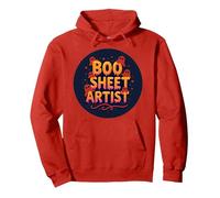 Boo Sheet Artist This Is Boo Sheet, Espeluznante diversión de Halloween Sudadera con Capucha, Unisex para Adultos, Rojo, M