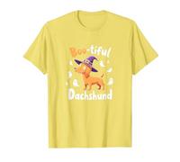 Boo-Tiful Dachshund - Sudadera de Halloween para Amantes de los Perros espeluznantes Camiseta, Hombre, Limón, L