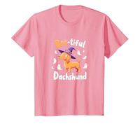 Boo-Tiful Dachshund - Sudadera de Halloween para Amantes de los Perros espeluznantes Camiseta, Niños, Rosado, 8 años