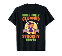 Boo-tifully limpiado espeluznantemente Servido Conserje Escolar Halloween Camiseta