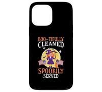 Boo-tifully limpiado espeluznantemente Servido Conserje Escolar Halloween Carcasa para iPhone 13 Pro MAX