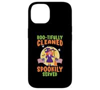 Boo-tifully limpiado espeluznantemente Servido Conserje Escolar Halloween Carcasa para iPhone 14