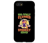 Boo-tifully limpiado espeluznantemente Servido Conserje Escolar Halloween Carcasa para iPhone SE (2020) / 7/8