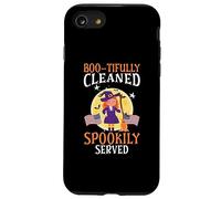Boo-tifully limpiado espeluznantemente Servido Conserje Escolar Halloween Carcasa para iPhone SE (2020) / 7/8