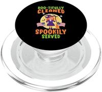 Boo-tifully limpiado espeluznantemente Servido Conserje Escolar Halloween PopSockets PopGrip para MagSafe