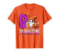 Boo To Bullying Ghost Pumpkin Orange Día de la Unidad contra el Acoso Camiseta