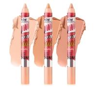 Boobeen 3 Pcs Lápices Correctores, Contorno Resaltador en Barra Maquillaje Multiusos Cremoso Mate Corrector en Barra Impermeable de Cobertura Total para el Rostro, Larga Duración
