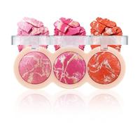 Boobeen Baked Powder Blush, Iluminador Facial, Colorete Natural para Mejillas, Brillo de Larga Duración, Fácil de Difuminar