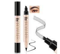 Boobeen Lápiz de Cejas Resistente al Agua, 2 en 1 Lápiz Líquido para Delinear y Microblading de Cejas con Aplicador de Punta de Micro-Forquilla, Crea Cejas de Aspecto Natural y Delineado Suave de Ojos