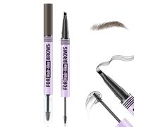 Boobeen Lápiz para cejas Microblading, punta de 4 puntas con gel para cejas, resistente al agua, de larga duración y secado rápido Stylo à sourcils naturales con aspecto de pelo real