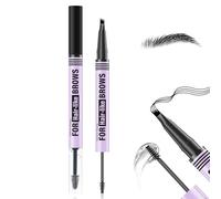 Boobeen Lápiz para cejas Microblading, punta de 4 puntas con gel para cejas, resistente al agua, de larga duración y secado rápido Stylo à sourcils naturales con aspecto de pelo real