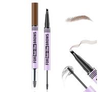 Boobeen Lápiz para cejas Microblading, punta de 4 puntas con gel para cejas, resistente al agua, de larga duración y secado rápido Stylo à sourcils naturales con aspecto de pelo real