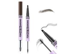 Boobeen Lápiz para cejas Microblading, punta de 4 puntas con gel para cejas, resistente al agua, de larga duración y secado rápido Stylo à sourcils naturales con aspecto de pelo real