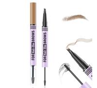 Boobeen Lápiz para cejas Microblading, punta de 4 puntas con gel para cejas, resistente al agua, de larga duración y secado rápido Stylo à sourcils naturales con aspecto de pelo real