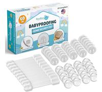 Booboo - Kit de Seguridad Infantil a Prueba de bebés (60 Unidades) | 10 cerraduras para cajones de gabinete, 20 Protectores de Esquina, x30 Cubiertas de Salida | A Prueba de bebés para tu hogar y
