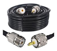 Boobrie 10M UHF Macho Hembra Cable Coaxial RG58 Mejorado SO239 PL259 Conector UHF Macho a UHF Hembra 50ohm Baja Pérdida Coaxial UHF para Antena/CB Radio/Radioaficionado/Broadcast/Telecomunicaciones