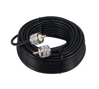 BOOBRIE 15M Cable UHF Macho Macho PL259 CB Radio Cable Coaxial RG58 Mejorado ohmios Cable Antena CB Adaptador PL259 Macho de Baja Pérdida Cable Coaxial PL259 para CB Ham Radio/Antena/Broadcast/Telecom