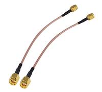 Boobrie 2 X Cable SMA Adaptador de Antena WiFi para Extensión Macho de 15cm RG316 Coaxial, Alargar SMA Macho para 4G y Router Inalámbrico