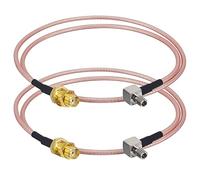 Boobrie 2PCS Cable TS9 Macho a SMA Hembra 50cm Cable Coaxial RG316 Conector SMA Hembra TS9 Macho ángulo recto Adaptador SMA TS9 para Enrutador MiFi Punto de Acceso Móvil 4G LTE Módem Banda Ancha USB