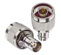 Boobrie 2PCS Conector N Macho a BNC Hembra Adaptador Coaxial Tipo N Macho BNC Hembra Conector Coaxial para Radio Móvil Radio Bidireccional Dispositivo LAN Inalámbrico Analizador de Radio WiFi Antena