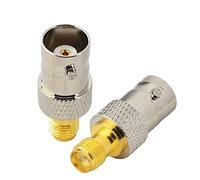 Boobrie 2PCS Conector SMA Hembra a BNC Hembra Adaptador para SDR Ham Radio Baofeng UV 5R UV82 V-5r5 Radio de Mano Bidireccional