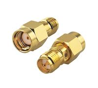 Boobrie 2PCS RP SMA Macho a RP SMA Hembra 0.05 Gold-Plated Connector RP-SMA Macho a RP-SMA Hembra Adaptador RP-SMA Macho a RP-SMA Hembra Extensión para FPV Drone Señal Booster Wireless LAN Device