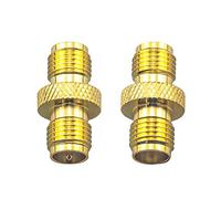 Boobrie 2PCS SMA Hembra a RP SMA Hembra (Tornillo Exterior Pin Interior) 0.05 Gold-Plated Connector SMA Hembra a RP-SMA Hembra Adaptador Extensión para FPV Drone Señal Booster Wireless LAN Device