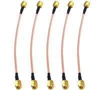 Boobrie 5PCS Cable SMA Macho a Macho 15CM Cable Coaxial RG316 SMA Macho a SMA Macho Conector SMA Macho Macho Adaptador de Antena WiFi para Cable de Antena Coaxial, Antena 4G, Router inalámbrico
