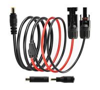Boobrie Adaptador de panel solar MC4 a CC de 8 mm para Jackery/Bluetti/EcoFlow, cable de extensión resistente de 12 AWG con conectores DC7909 a DC8020 y DC5525, generador solar, estación de energía