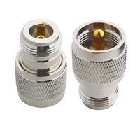 Boobrie Adaptador N Hembra a UHF PL259 Macho Conector Coaxial N Hembra a UHF Macho Conector RF de CB Radio para Walkie Talkie Antena Wi-Fi Telecom LMR Circuito Cerrado de Televisión