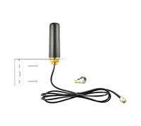 Boobrie Antena de 433 MHz con soporte de 5 dBi para puerta de garaje, pequeña antena externa omnidireccional SMA macho y adaptador tipo F para GTO Mighty Mule LiftMaster Ghost Gate Abridor de puerta