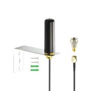 Boobrie Antena externa inteligente de 5 dBi con soporte omnidireccional SMA macho y adaptador tipo F para GTO Mighty Mule LiftMaster Ghost Gate Opener sistema de alarma