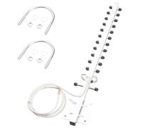 BOOBRIE Antena Yagi Dual Banda 2.4 GHz y 5.8 GHz, 8 dBi, Antena Direccional Exterior con Cable RG58 de 1.5M y Conector RP-SMA, para Router, Tarjeta de Red, Repetidor WLAN, Amplificador de Señal