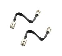 Boobrie Cable coaxial plano UHF hembra SO-239 a UHF hembra SO239 de 15 cm para paso de ventana/puerta a través de 50 ohmios, coleta coaxial negra para radio jamón, radio CB, alimentación de antena