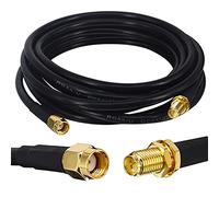 Boobrie Cable Coaxial RG58 Mejorado RP-SMA Macho a Hembra - Antena WiFi Cable de Extensión para Tarjeta de Red PCIE Inalámbrica, Adaptador Wi-Fi USB y Enrutador (3M)
