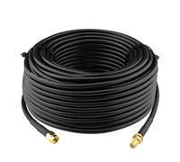 BOOBRIE Cable coaxial RG58 SMA a SMA, 25 m, cable de antena WiFi SMA hembra a SMA macho, sin pérdidas, 50 ohmios, cable coaxial para antena WIFI/radio/FPV Drone etc.