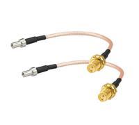 Boobrie - Cable coaxial SMA hembra a TS9 macho RF adaptador de 10 cm RG316 cable coaxial de extensión SMA a TS9 conector en ángulo recto para antena 2G 3G 4G LTE