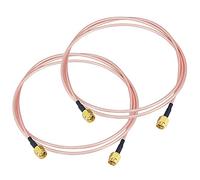 Boobrie Cable coaxial SMA macho a macho, cable de extensión RG316, adaptador de antena wifi para cable de antena coaxial, antena 4G, router WiFi (2 unidades)