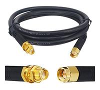 Boobrie - Cable coaxial SMA macho a SMA hembra 1M RG58/U alargador SMA Cable - 50 ohmios Baja Pérdida Baja Blindada para Antena WiFi 4G 5G, Router, Módulo LoRa, Drone FPV, Raspberry Pi