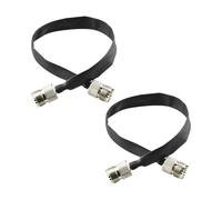 Boobrie Cable de entrada de ventana SO239 a SO239 de 30 cm, 50 ohmios, UHF hembra a hembra, cable coaxial para ventana de paso ultra plano para radio jamón, CB, extensión de antena, puente de