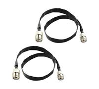 Boobrie Cable de entrada de ventana SO239 a SO239 de 50 cm, UHF hembra a hembra, cable coaxial ultraplano para radio jamón, CB, extensión de antena, puente de separación sin perforación PL259