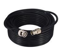 Boobrie Cable de extensión RG58 BNC mejorado de 49.2 pies BNC macho a hembra, 50 ohmios, baja pérdida macho a hembra, antena coaxial de video HD para radio CB, VHF, UHF, radio, CCTV, SDI