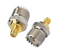 BOOBRIE CB Adaptador de Radio SMA Hembra a UHF Hembra SMA a PL259 WiFi Conector de Antena para Jamón de Prueba, radios Walkie Talkie Aficionados, Baofeng Uv-5R, Wouxun Kenwood Icom Yaesu, 2 Unidades