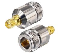 BOOBRIE Conector N Hembra a RP-SMA Hembra Adaptador WiFi para Antena 4G, Radio CB, Radioaficionados, Transmisor AV, Netgear, TP-Link